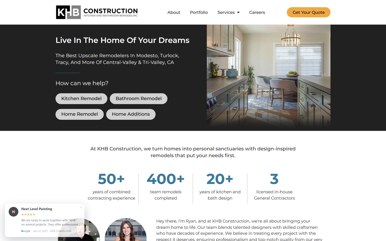 Kitchen Home and Bath website